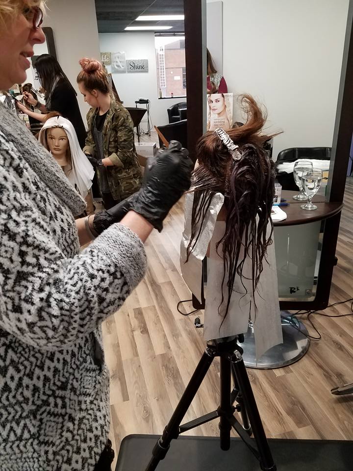 Lisa doing a new dimensional colour balancing technique